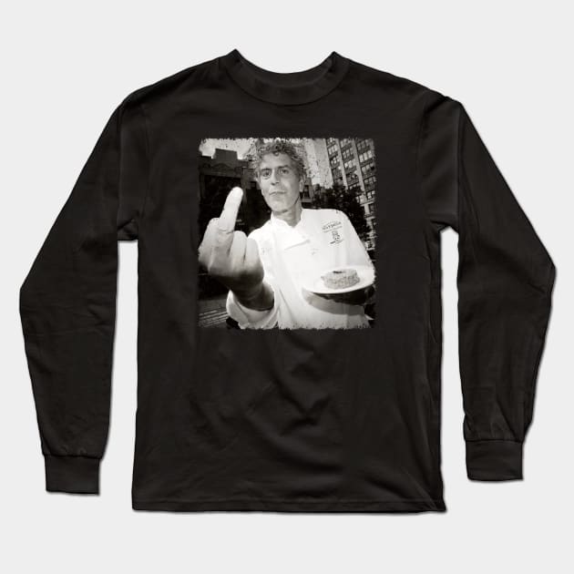 Anthony Bourdain - Vintage Long Sleeve T-Shirt by GoodMan999